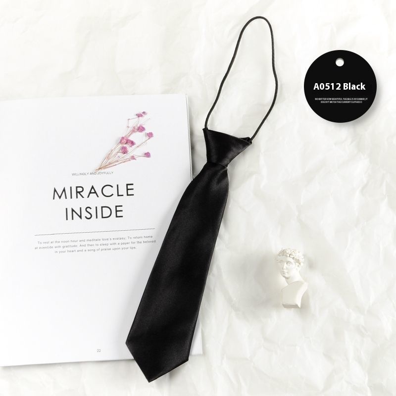 Black Rubber Band Tie