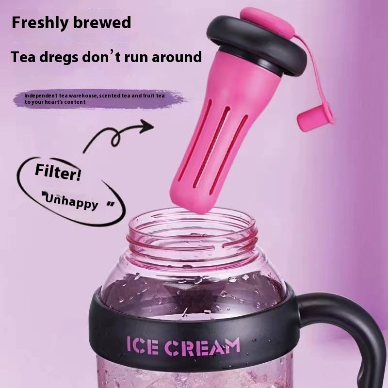 Good-looking Straw Big Belly High Temperature Resistance Portable Plastic Cup