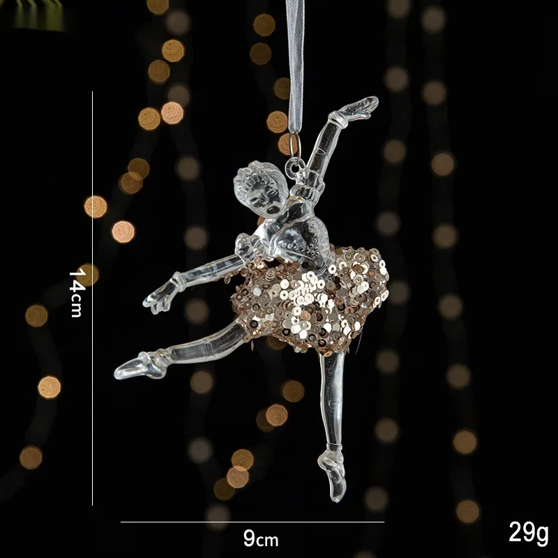 Christmas Decorations Sequins Acrylic Transparent Pendant – image 6