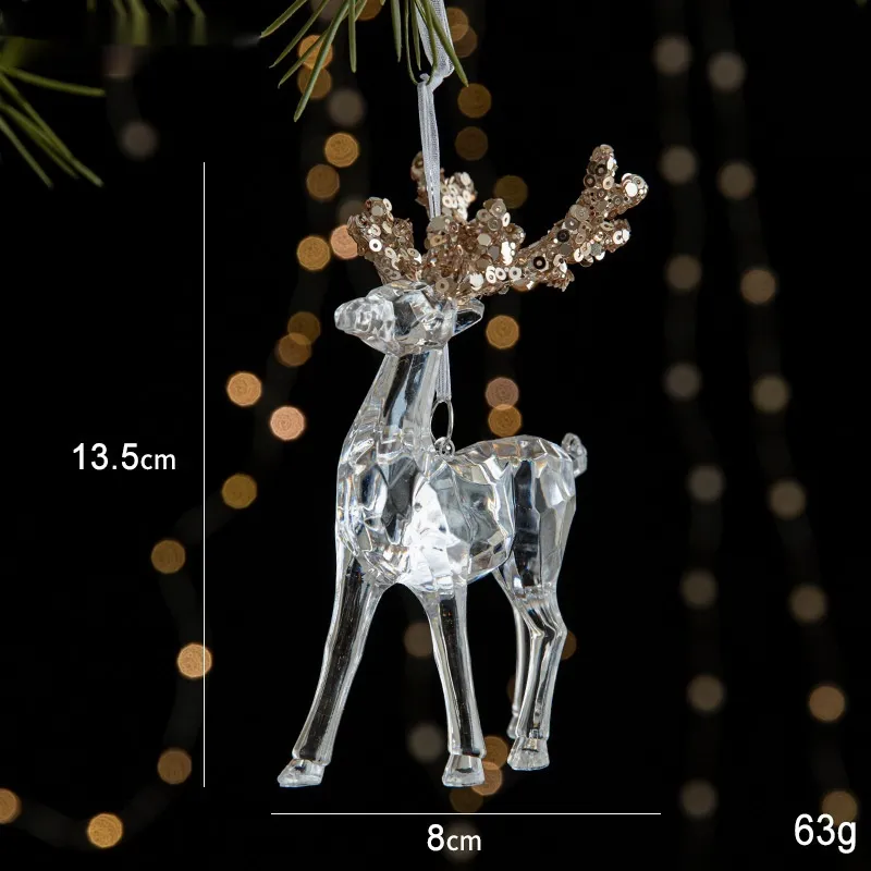 Christmas Decorations Sequins Acrylic Transparent Pendant – image 9