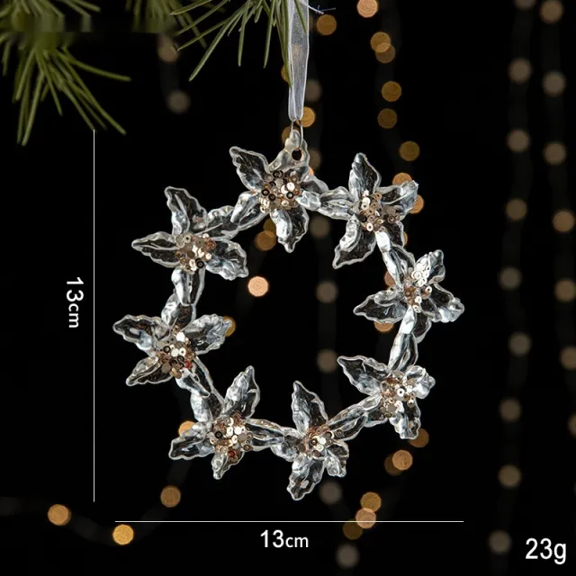 Christmas Decorations Sequins Acrylic Transparent Pendant Garland - Shop at LoveMi