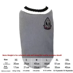 Cat Clothes Warm British Shorthair Blue Cat Silver Gradual Layer College Style Winter Clothes Puppy Supplies - Grey - View 1