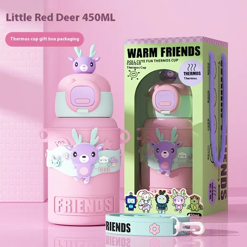 Cartoon Funny Children 316 Vacuum Cup Good-looking Outdoor Portable Student Drop-resistant Doll