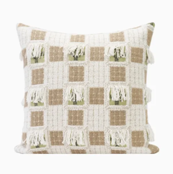 Creative Living Room Sofa Modern Cream Style Pillow Green Square Tufting - Shop at LoveMi