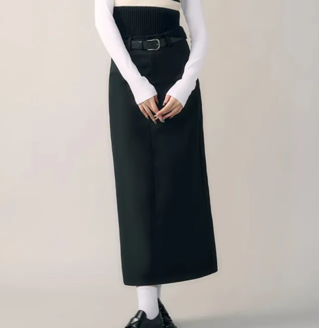 Women's Autumn And Winter Grey Loose A line Skirt Black - Shop at LoveMi