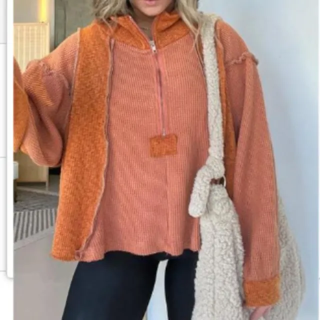 Autumn And Winter Women's Clothing Short Frayed Hem Sweater Women Orange - Shop at LoveMi
