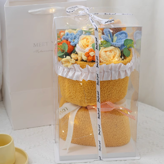 Cream Yellow Roses Gift Box