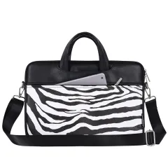 Laptop Bag Suitable Briefcase Laptop Sleeve Protective Case - Zebra - View 1