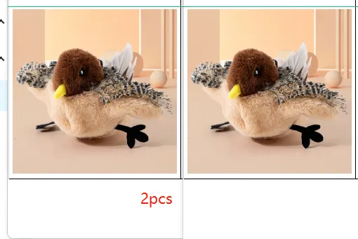 Simulation Of Bird And Mouse Electric Molars For Cats - 2Pcs Large Little Bird