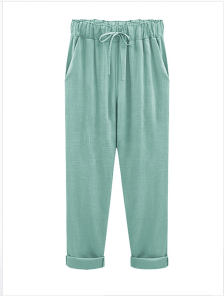 Lake green cropped pants