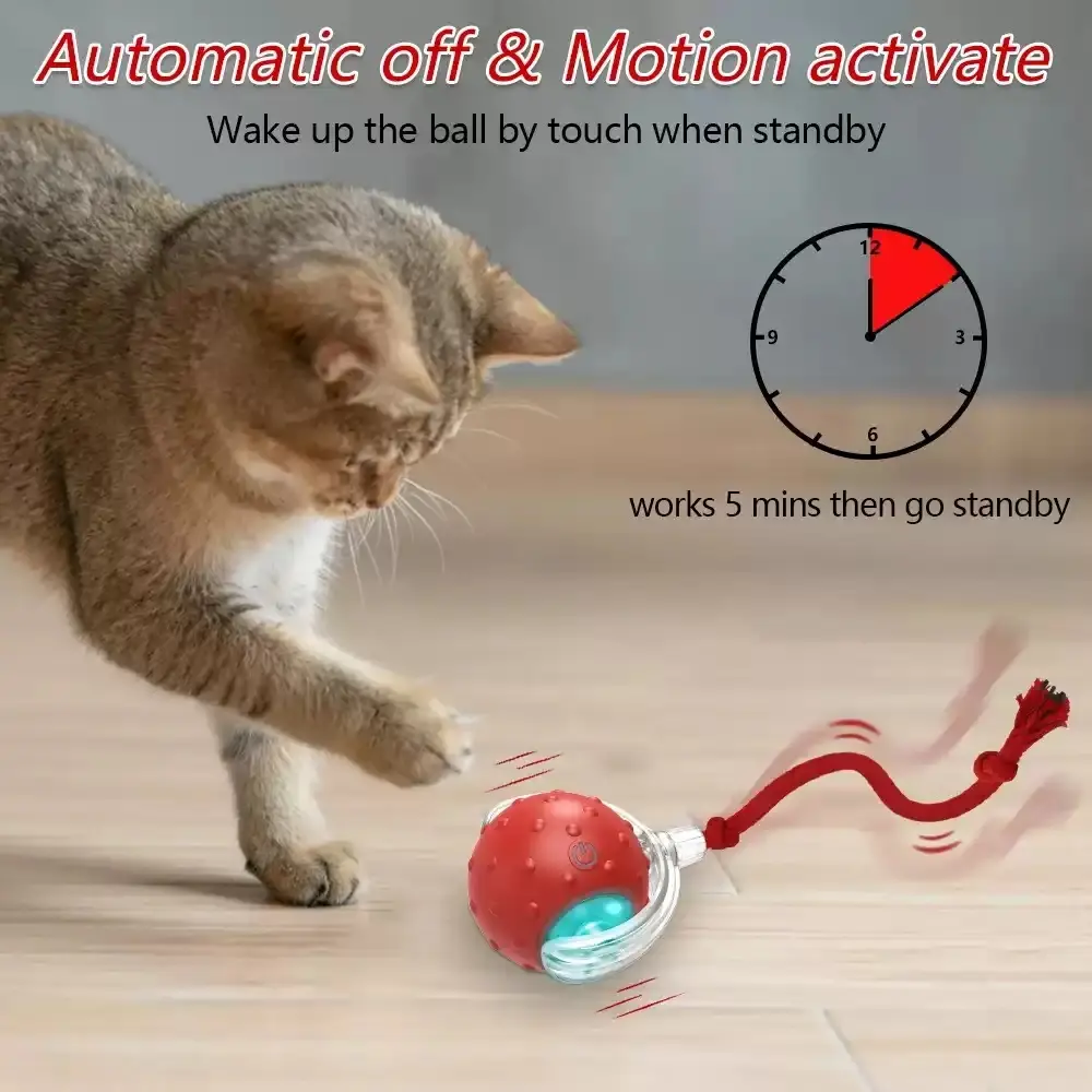 Interactive Cat Toy Ball Super Drive Cat Rolling Balls