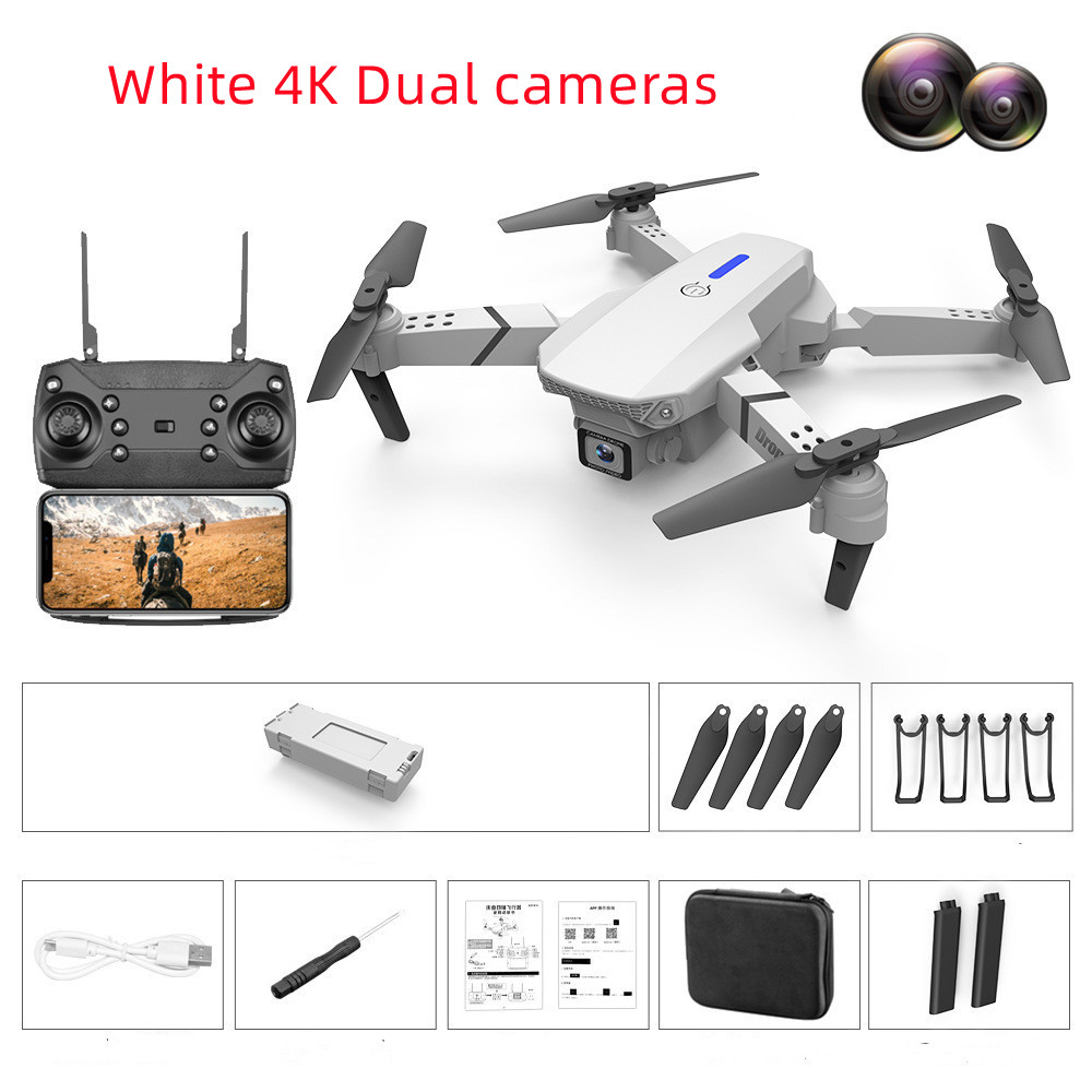 White 4K Dual cameras