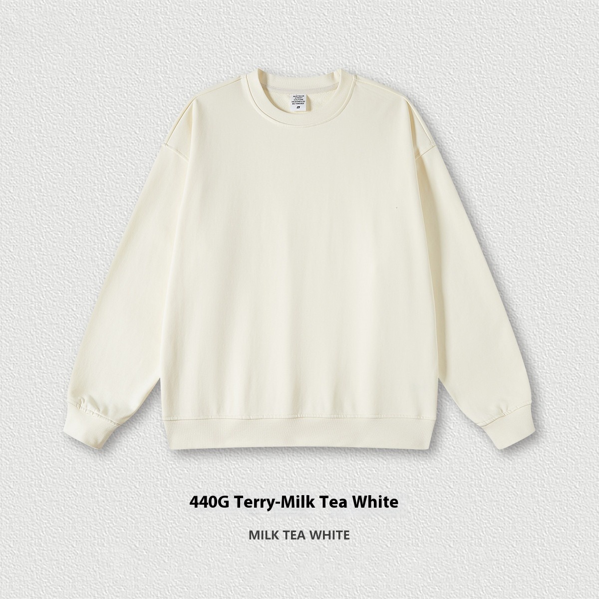 Round Neck Milk Tea White