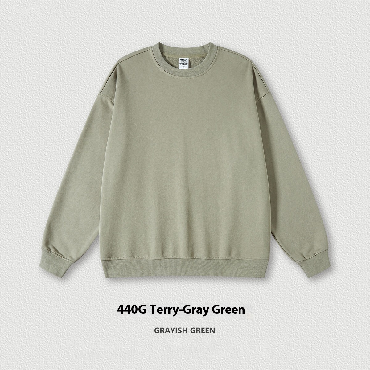 Round Neck Gray Green