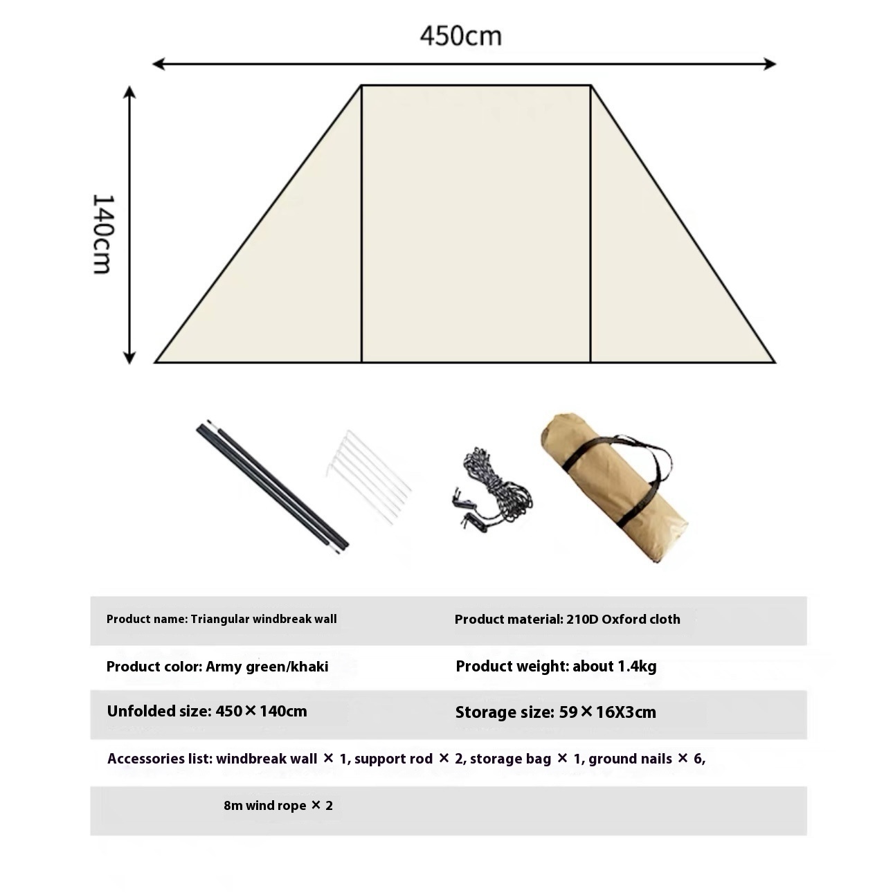 M 450x140cm