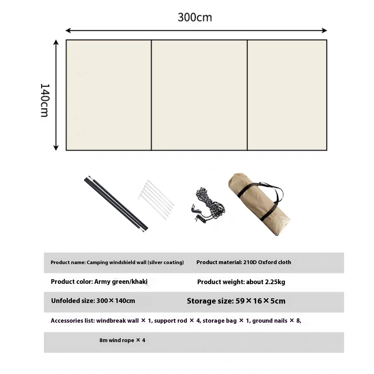 L 300x140cm