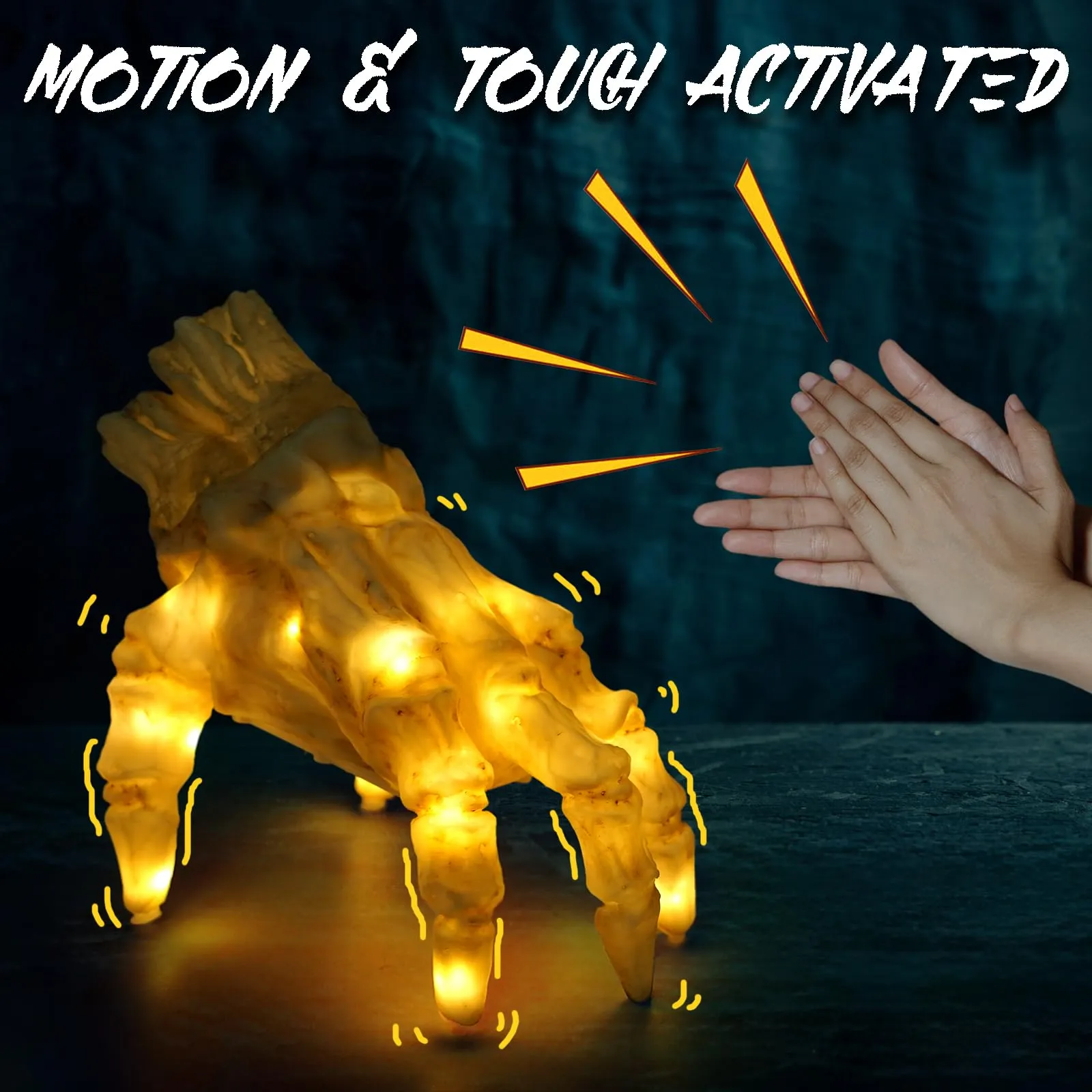Halloween Electric Luminous Crawling Hand Animated Decoration Induction Luminous Decoration Zombie Hand With Spooky Sound – image 4