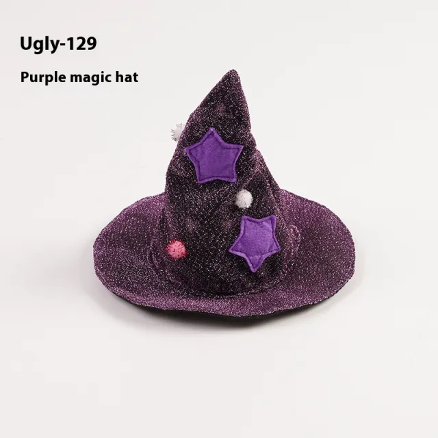 Pet Cat Dog Clothes Magic Cloak Hat Purple Hat - Shop at LoveMi