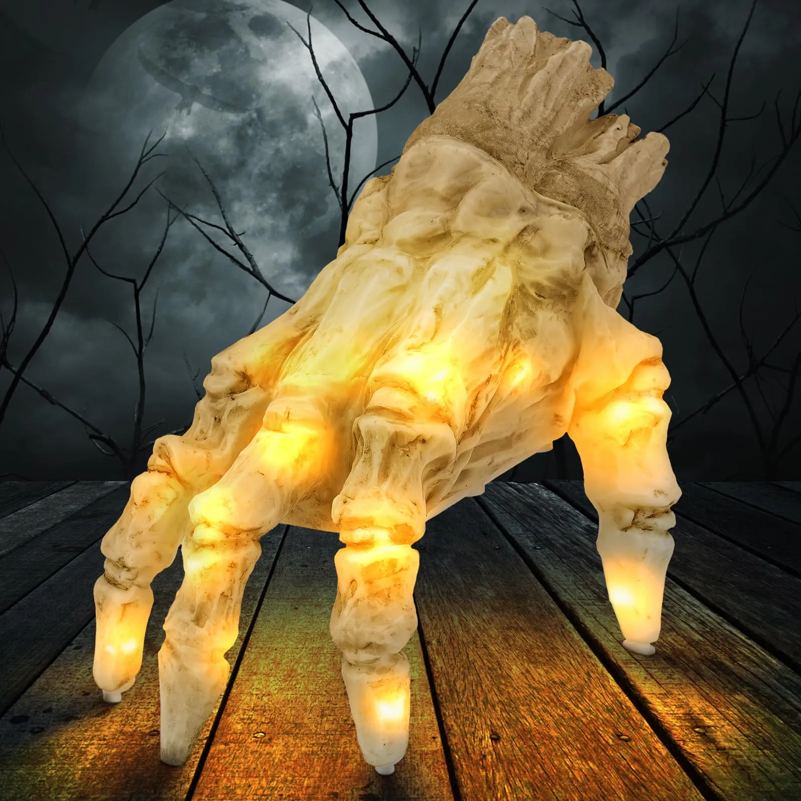 Halloween Electric Luminous Crawling Hand Animated Decoration Induction Luminous Decoration Zombie Hand With Spooky Sound – image 2