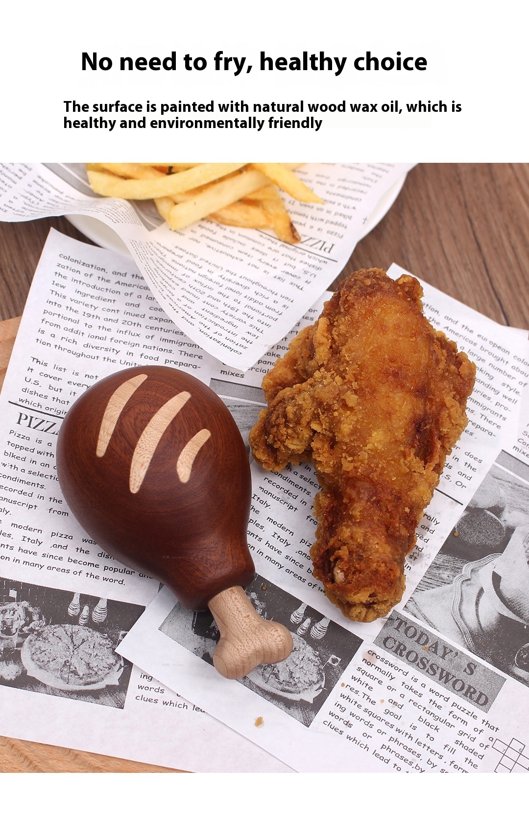 Title 4, Solid Wood Beer Bottle Opener Chicken Leg Ornam...