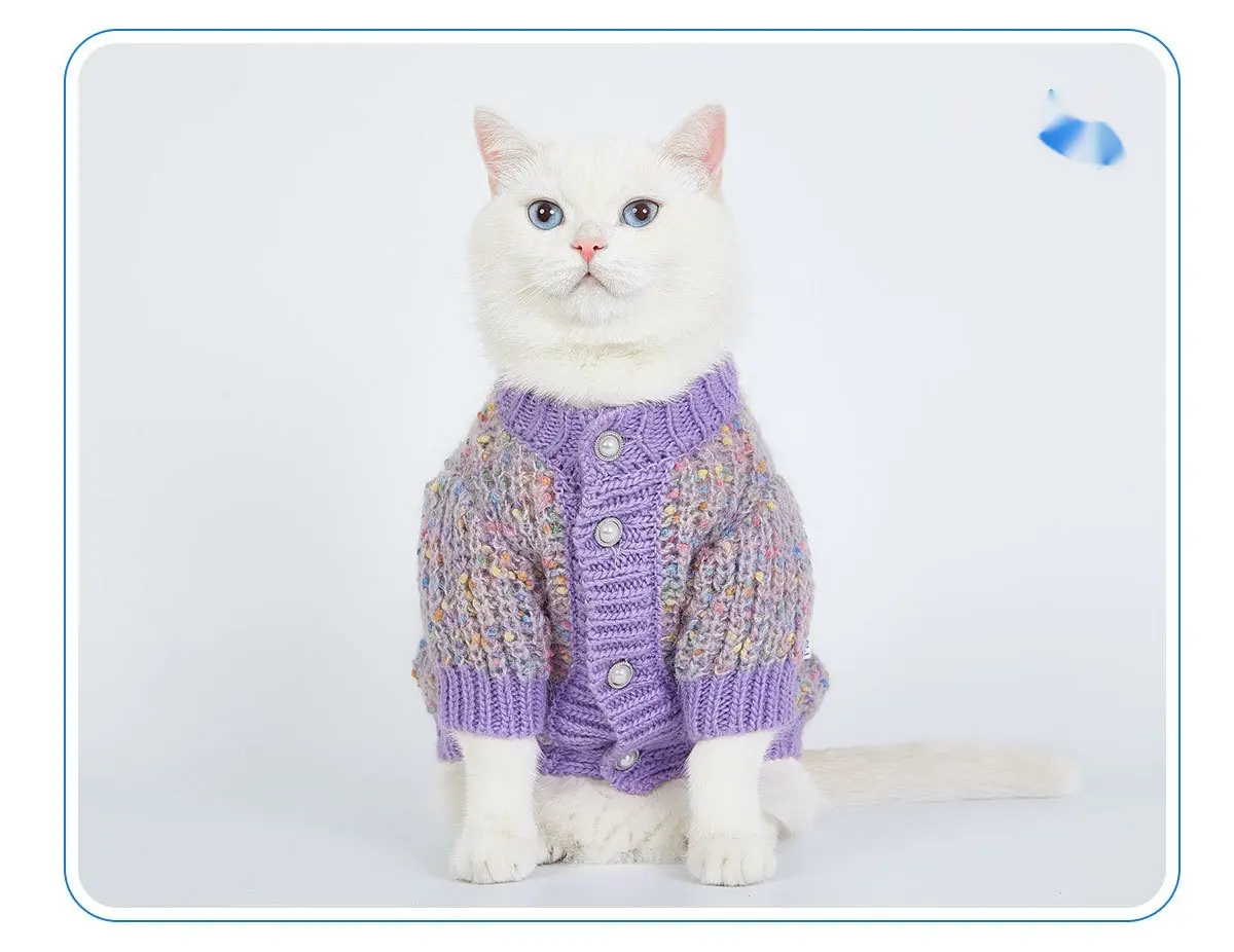 Dog Clothes Sweater Soft Glutinous Bean Cardigan