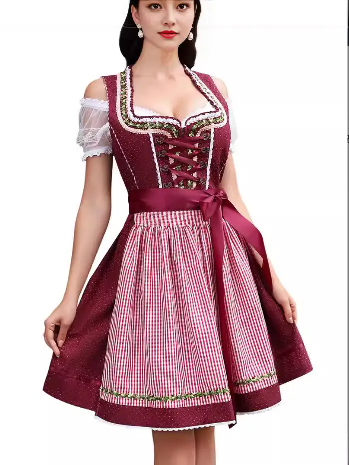 Wine-Red Mini Dirndl, photo 2