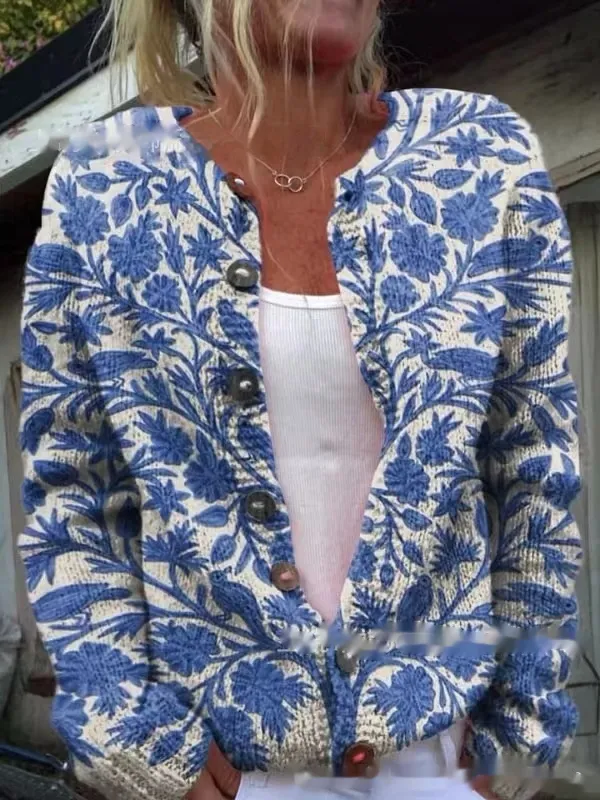 Printed Casual Cloak Coat Cardigan Sweater Qs397 4Xl - Shop at LoveMi