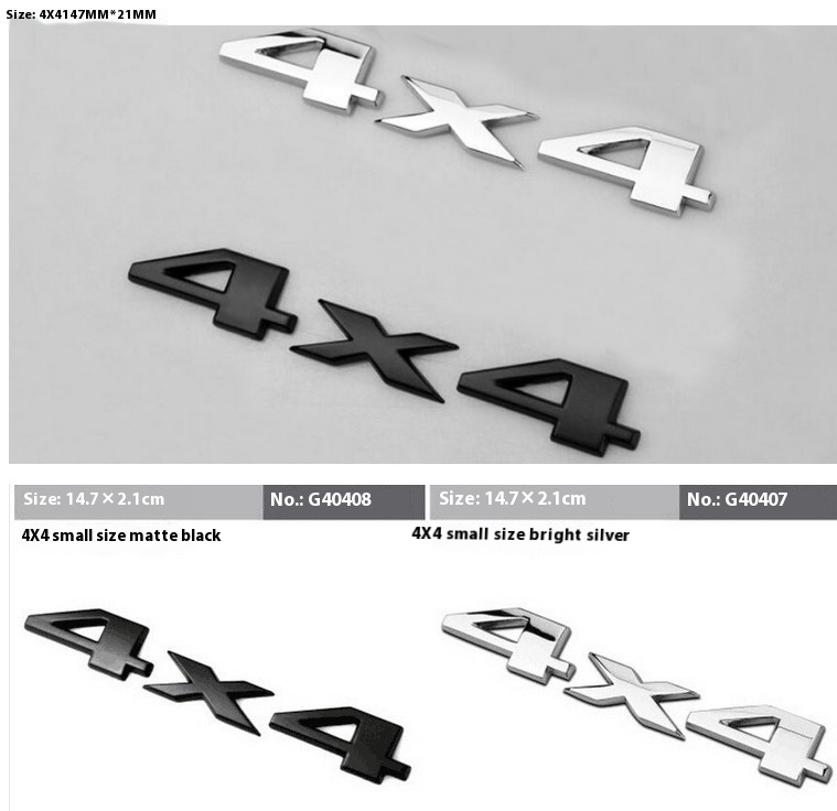 Car Modification Metal Suitable For Off-road Vehicle Four-wheel Drive 3D Special Sticker Rear Car Badge 4 - Image 3