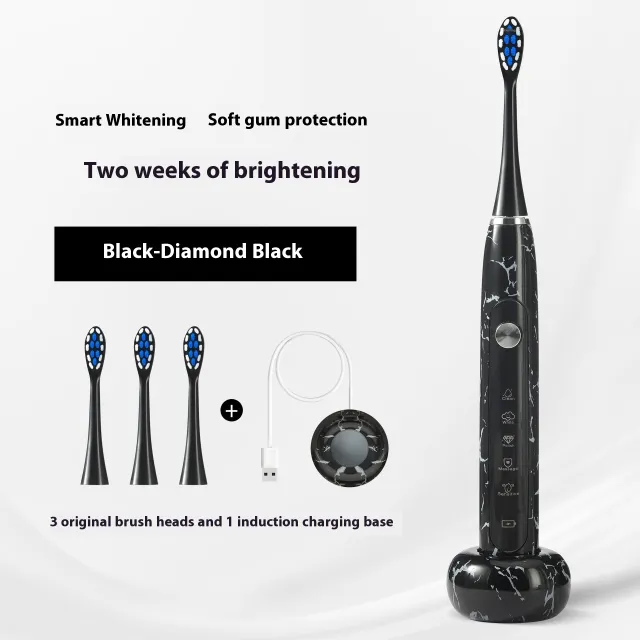 Magnetic Suspension Electric Toothbrush Intelligent Induction Charging Diamond Black - Shop at LoveMi