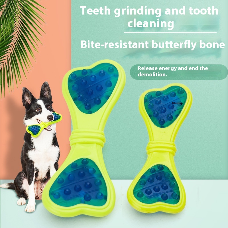 Butterfly Bone Chewing Bite-resistant Pet Toy Dog Toy Molar