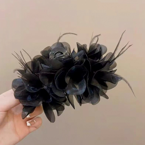 18A3 Black feather flowers