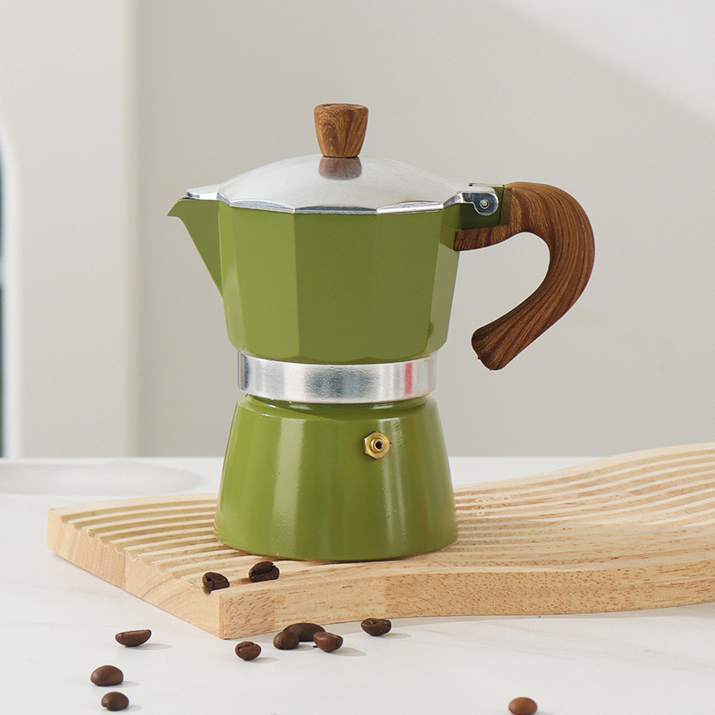 Single Valve Moka Pot Green