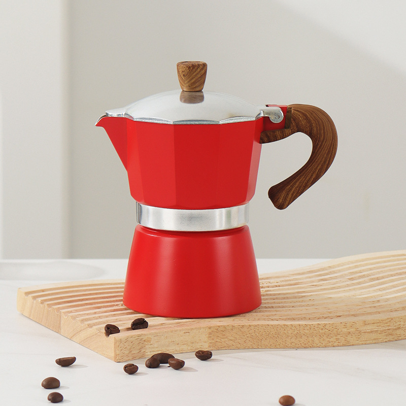 Single Valve Moka Pot Red