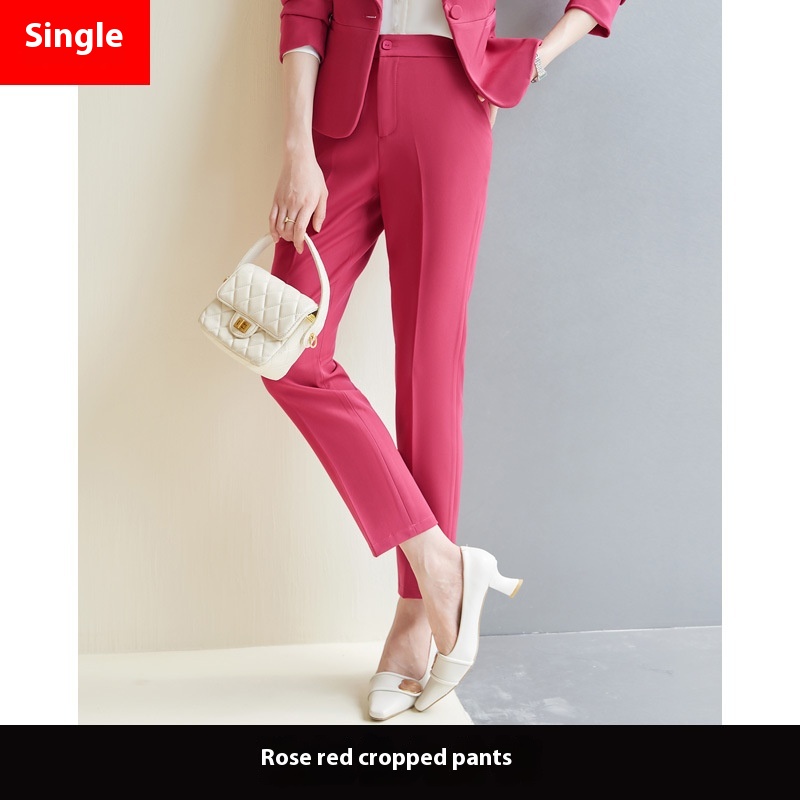 5032 Rose Red Cropped Pants