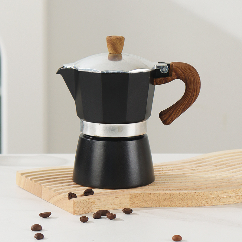 Single Valve Moka Pot Black