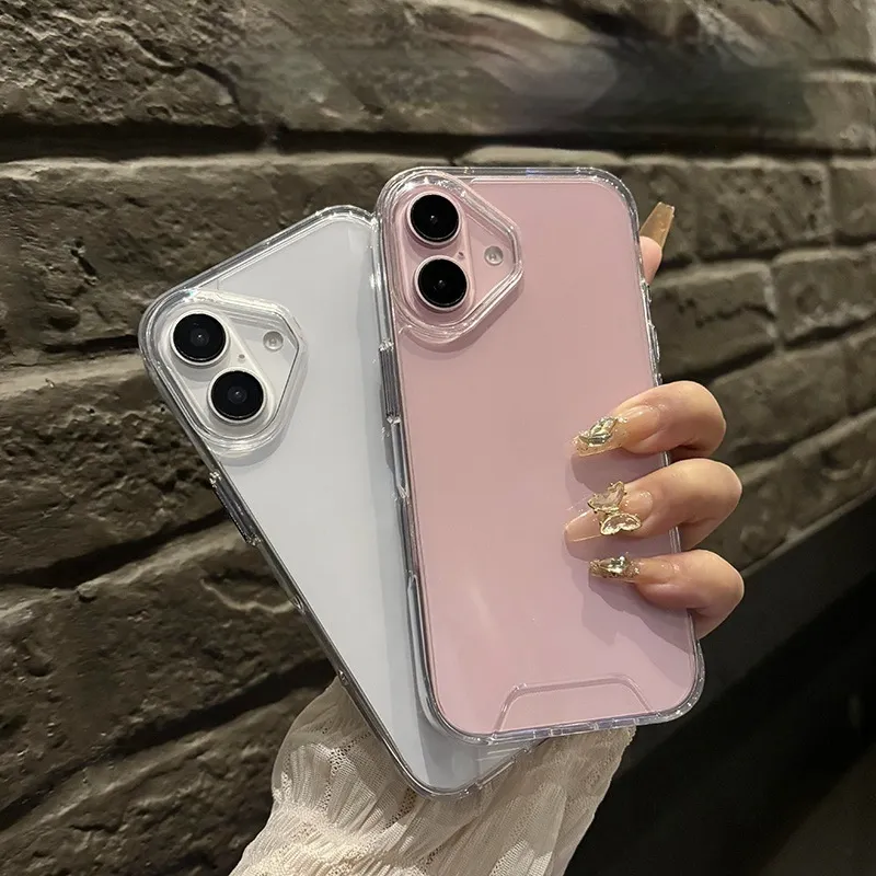 New Transparent Simple Metal Button Drop-resistant Phone