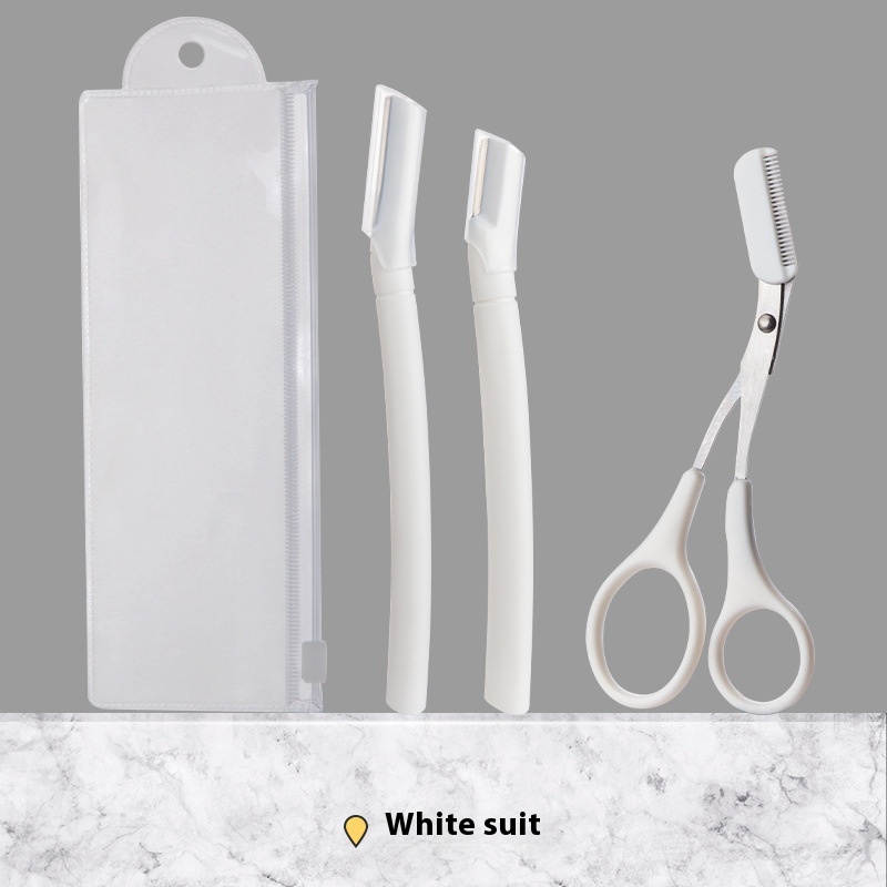 White Three Brushes Set