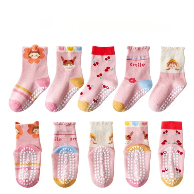 Children's Gel Dotted Trampoline To Avoid Slippery Socks Smile Girl - Shop at LoveMi
