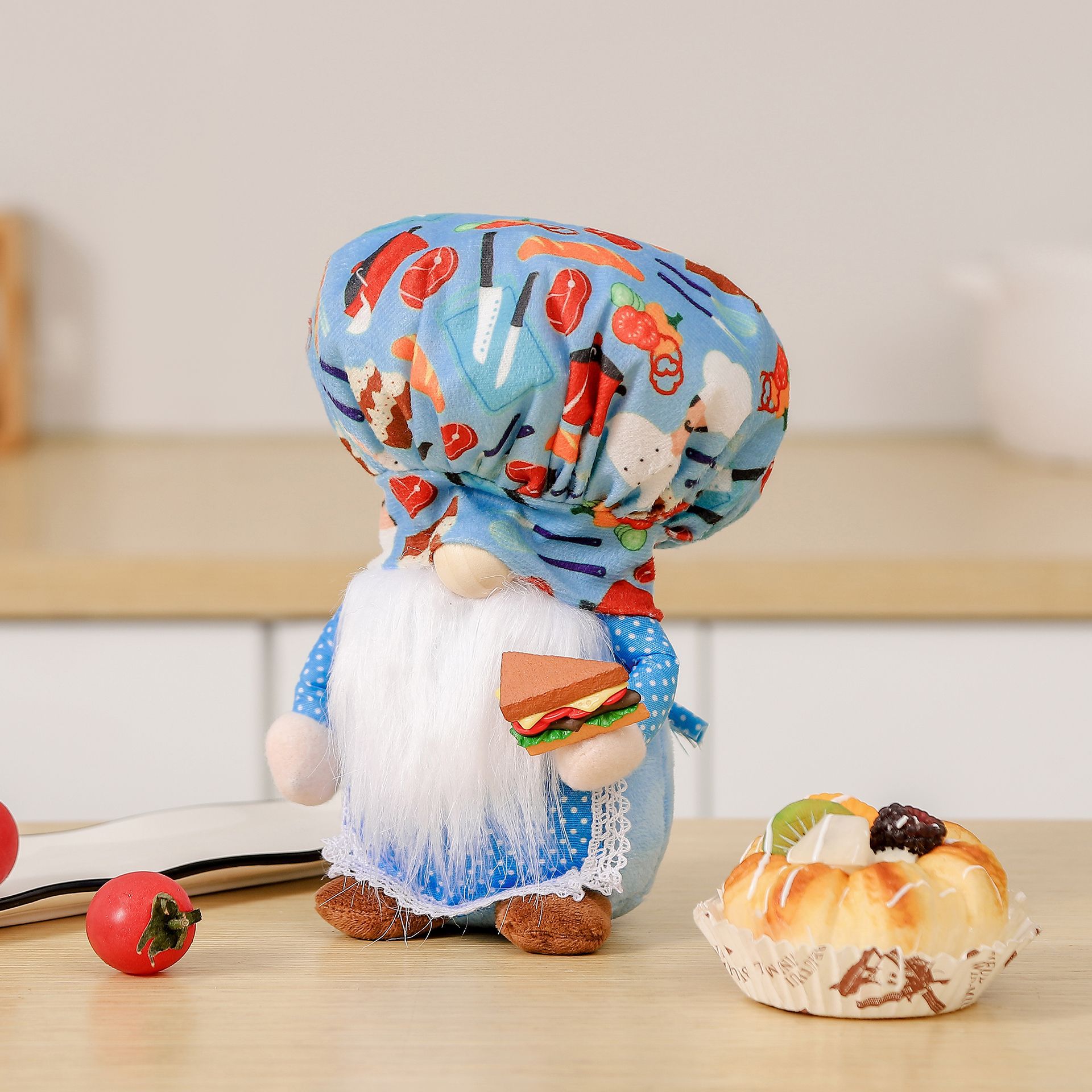 Title 3, Home Decorative Creative Hamburger Chef Doll Pl...