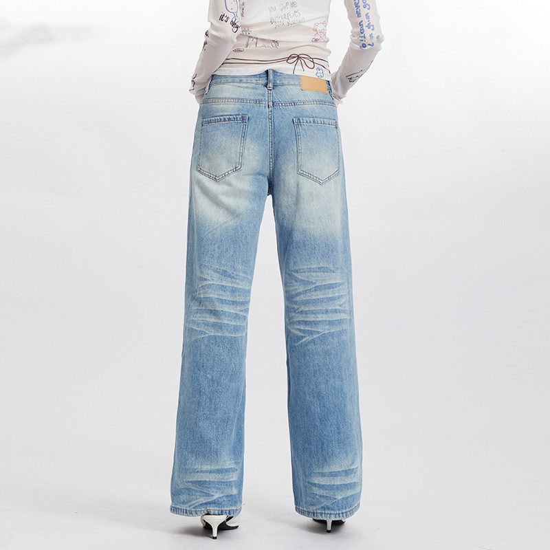 Title 2, Dames high waist straight broek Eenvoudig desig...