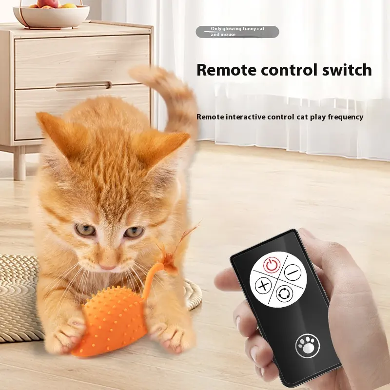 Remote Control Smart Charging Silicone Mouse Cat