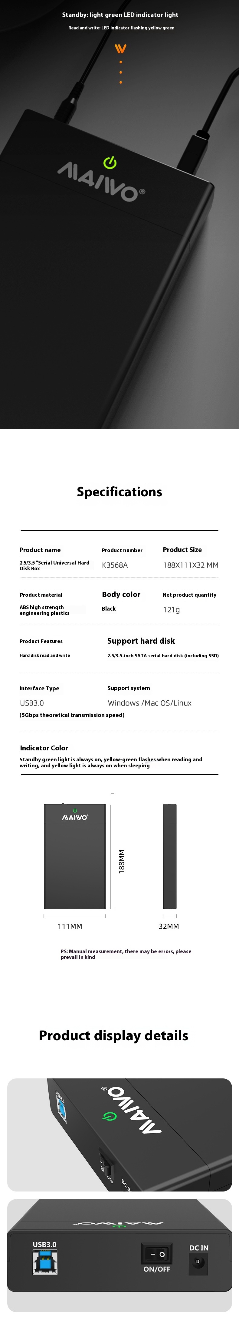 Title 1, USB Interface SATA Serial Hard Disk Box