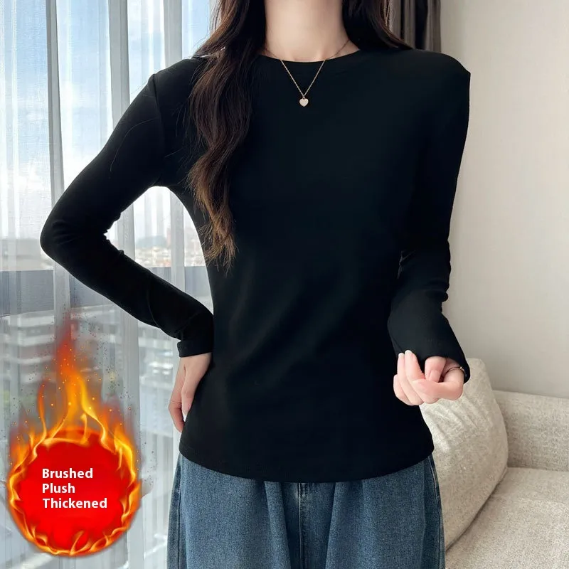 Autumn And Winter High Elastic Comfortable Skin-friendly Constant Temperature Thermal Slim Fit Clothes - Black
