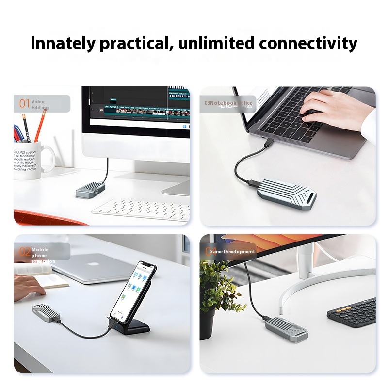 Lightning 4 Shell Compatible With Computer M2 Expansion External Solid State Aluminum Case - Image 2