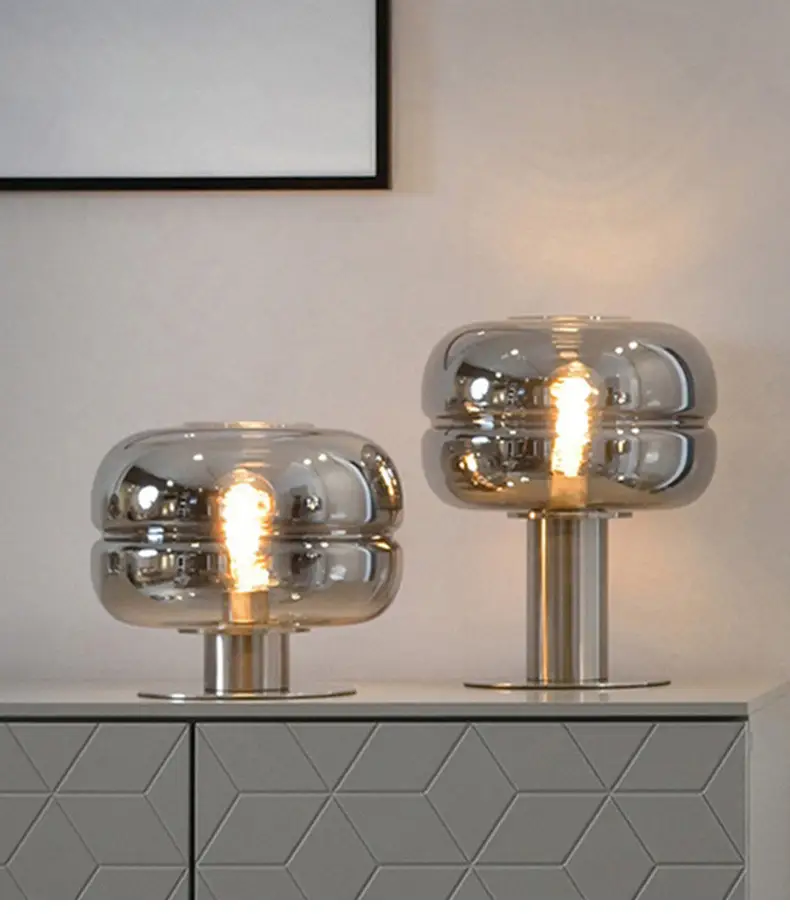 Postmodern Minimalist Glass Living Room Small Table Lamp