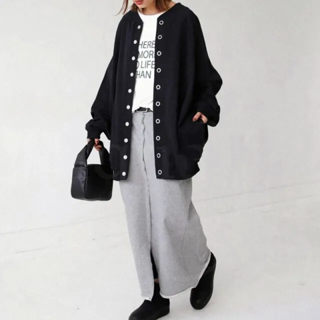 Women's Thick Coat Loose Large Version Black - Shop at LoveMi