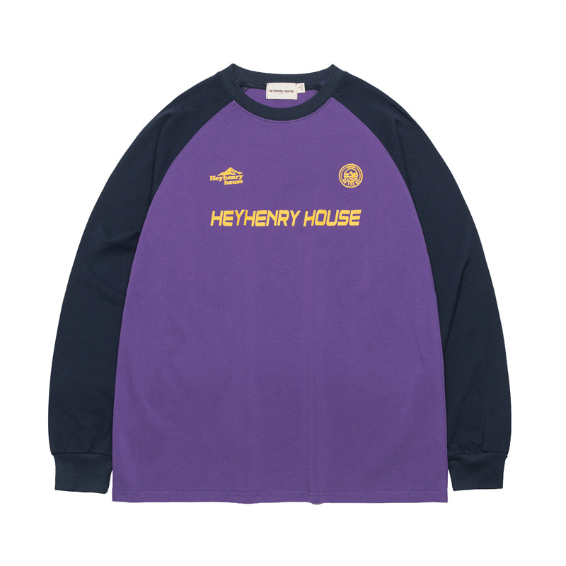 Fashion Colorblock Loose Casual Pullover Women