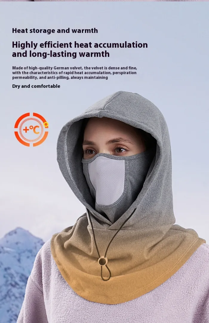 Winter Fleece Balaclava Hood, Windproof Face Mask and Neck Warmer for Skiing, Cycling and Snow Shoveling - detail photo 3
