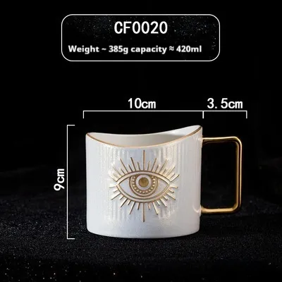Ceramic Mug Gold-painted Coffee Home Breakfast Creative Gift - Style D