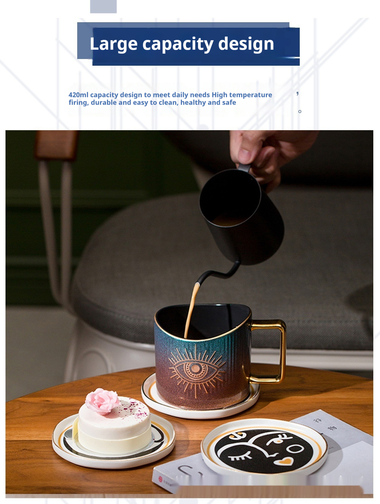 Title 9, Ceramic Mug Gold-painted Coffee Home Breakfast ...